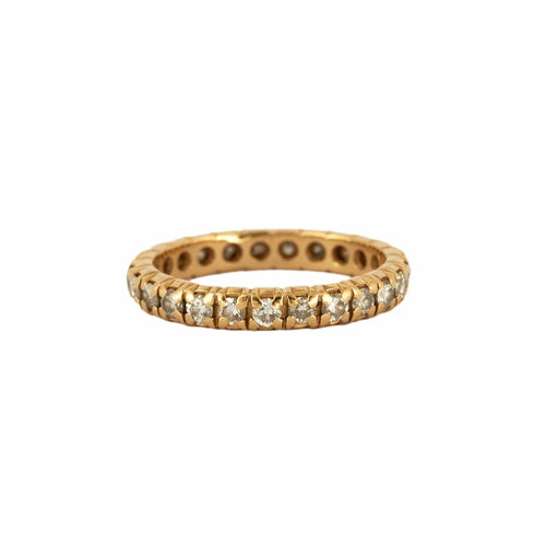 Bague 53 Alliance américaine - Bague en or jaune diamants 58 Facettes BO/230061