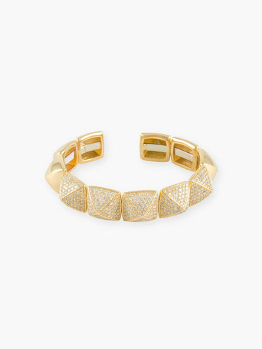 Bracelet Pyramide - Bracelet en or jaune et brillants 58 Facettes 210015
