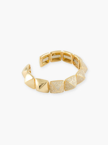 Bracelet Pyramide - Bracelet en or jaune et brillants 58 Facettes 210015