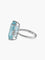 Bague 55 Bague en or blanc aigue-marine et diamants 58 Facettes BO/220025BA