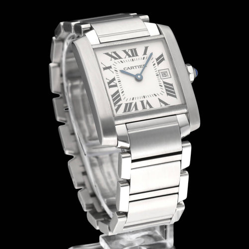 Montre Cartier Tank Française - Montre 2465 en acier 58 Facettes CRT/TNK/010