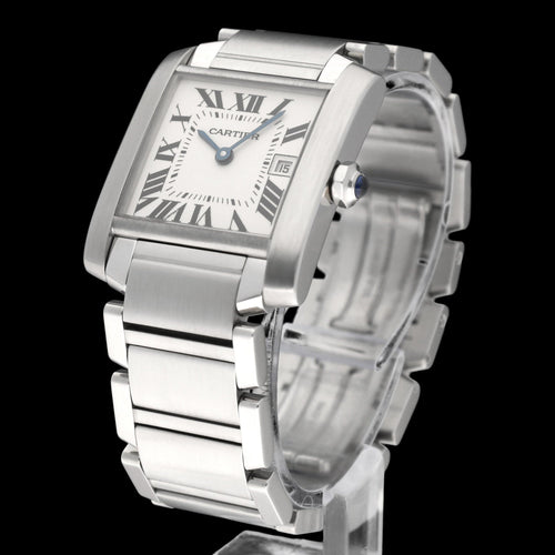 Montre Cartier Tank Française - Montre 2465 en acier 58 Facettes CRT/TNK/010