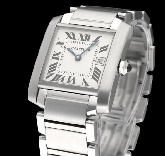 Montre Cartier Tank Française - Montre 2465 en acier 58 Facettes CRT/TNK/010