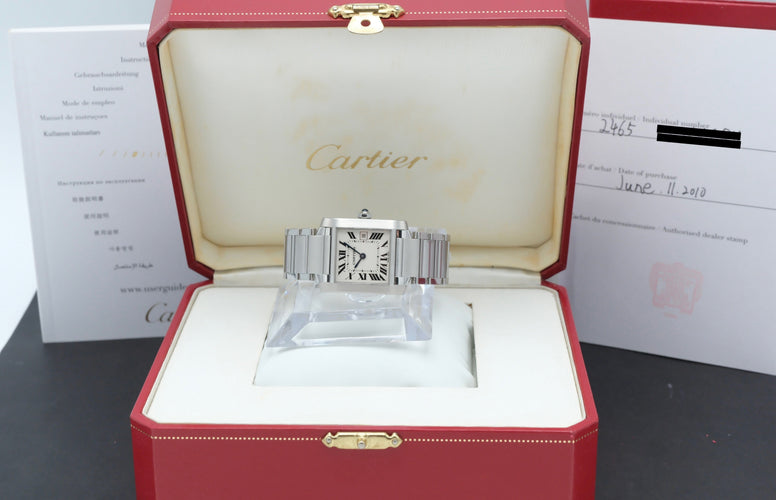 Montre Cartier Tank Française - Montre 2465 en acier 58 Facettes CRT/TNK/010