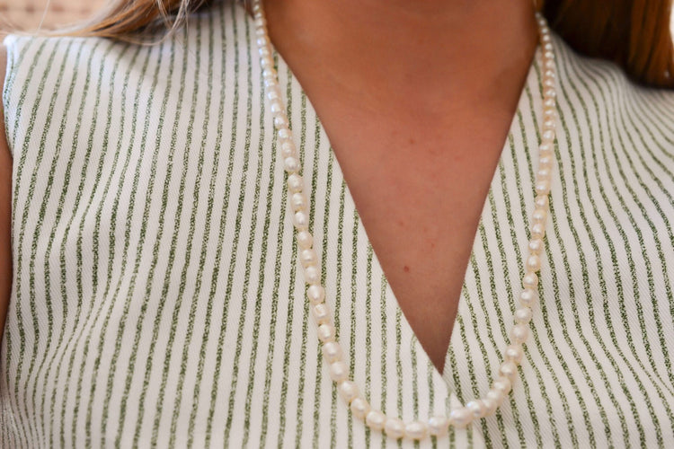 Collier Collier en perles d’eau douce et or jaune 18 carats 58 Facettes 4027