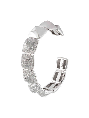 Bracelet Pyramide - Bracelet en or blanc diamants 58 Facettes 210016