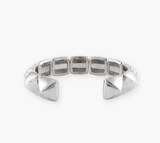 Bracelet Pyramide - Bracelet en or blanc diamants 58 Facettes 210016