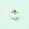 Bague en or jaune 18 carats avec saphir et diamants 58 Facettes 260154