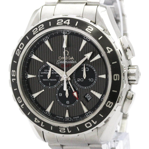 Montre Omega Seamaster Aqua Terra - Montre chronographe GMT en acier 58 Facettes jixj6q2edh