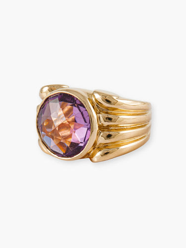Bague 55 Fred - Bague en or jaune améthyste 58 Facettes 1409-21