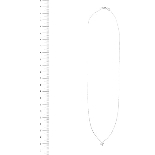 Collier point lumière en or blanc et diamant 58 Facettes 175