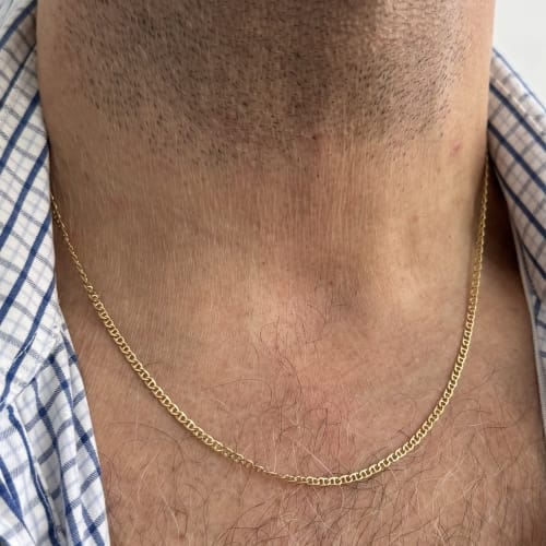 Collier maille traversino en or jaune 18 ct 58 Facettes 36643