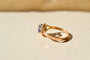 Bague 46 Bague solitaire en or jaune 14 carats et améthyste 58 Facettes 3958