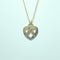Pendentif cœur entrelacé en or jaune 18 carats 58 Facettes 260064