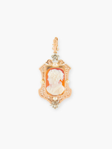 Pendentif Pendentif ancien camée en or jaune 18k 58 Facettes 210045