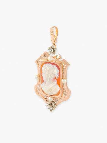 Pendentif Pendentif ancien camée en or jaune 18k 58 Facettes 210045