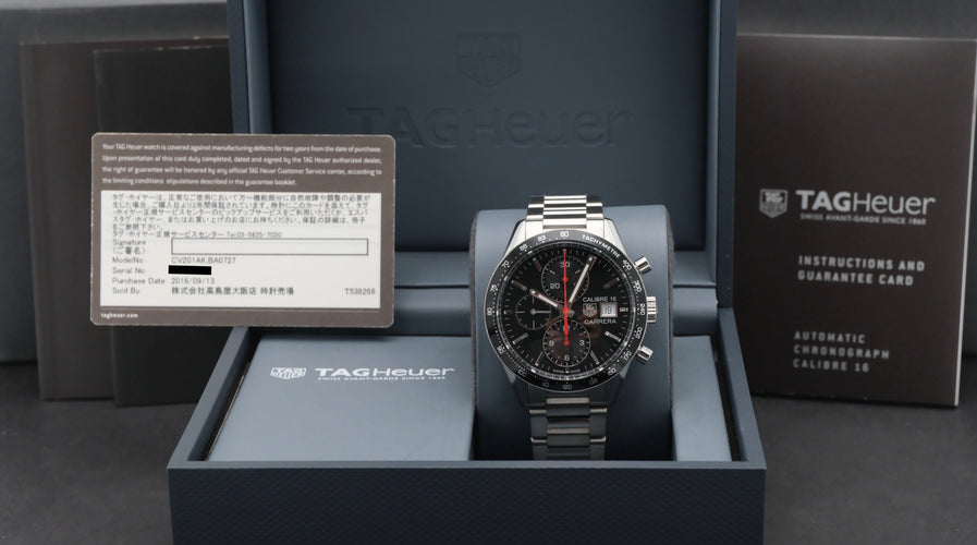 Montre TAG Heuer Carrera - Montre CV201AK en acier 58 Facettes TAG/CAR/011