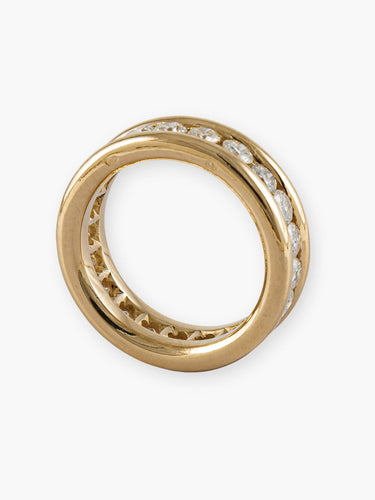 Bague 58 Éternité - Bague en or jaune et diamants 58 Facettes 18006