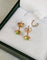 Boucles d'oreilles Boucles d'oreilles puces en or rose et péridots 58 Facettes 738