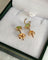 Boucles d'oreilles Boucles d'oreilles puces en or rose et péridots 58 Facettes 738