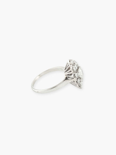 Bague 56 Bague marquise en or blanc et diamants 58 Facettes 150015