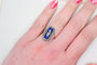 Bague 51 Bague victorienne rectangulaire en or rose, argent, émail et marcassites 58 Facettes 3953