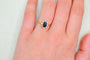 Bague 53 Bague marguerite en or jaune, saphir et diamants 58 Facettes 3985