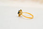 Bague 53 Bague marguerite en or jaune, saphir et diamants 58 Facettes 3985