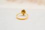 Bague 53 Bague marguerite en or jaune, saphir et diamants 58 Facettes 3985
