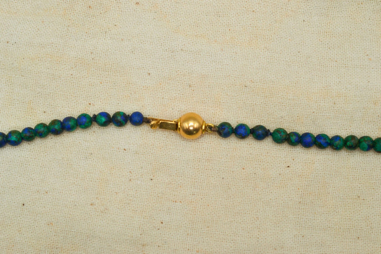 Collier Collier en or jaune 18 carats, malachite et lapis-lazuli 58 Facettes 3989