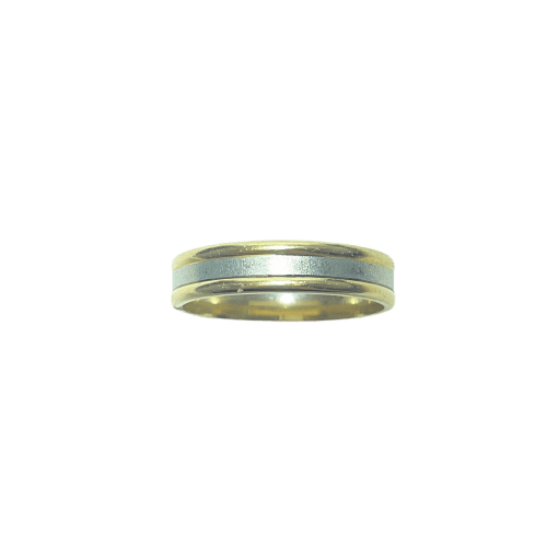 Bague ruban bicolore en or jaune et blanc 18 carats 58 Facettes 260133
