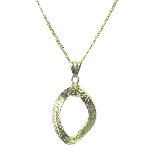 Pendentif goutte entrelacée en or jaune 18 carats 58 Facettes 260140