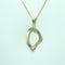 Pendentif goutte entrelacée en or jaune 18 carats 58 Facettes 260140