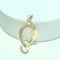 Pendentif goutte entrelacée en or jaune 18 carats 58 Facettes 260140