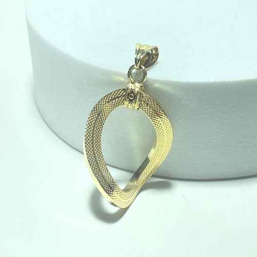 Pendentif goutte entrelacée en or jaune 18 carats 58 Facettes 260140
