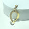 Pendentif goutte entrelacée en or jaune 18 carats 58 Facettes 260140