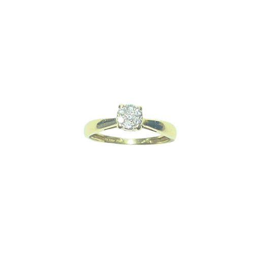 Bague en or jaune 18 carats et diamants 58 Facettes 260139