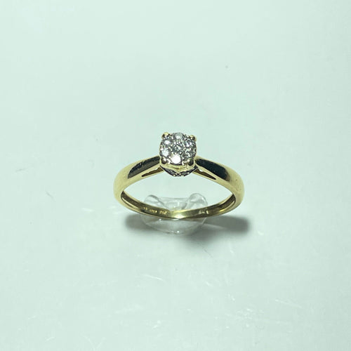Bague en or jaune 18 carats et diamants 58 Facettes 260139