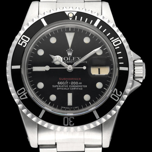 Montre Rolex Submariner Date - Montre 1680 « Red Mark » en acier 58 Facettes