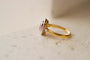 Bague 48 Pompadour - Bague ovale en or jaune et blanc, diamants 58 Facettes 3955
