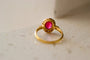 Bague 48 Pompadour - Bague ovale en or jaune et blanc, diamants 58 Facettes 3955
