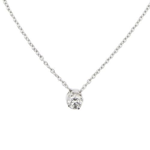 Collier point lumière en or blanc et diamant 0,18 ct 58 Facettes 39236