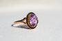 Bague 55 Bague améthyste en or rose 18 carats 58 Facettes Ref3954