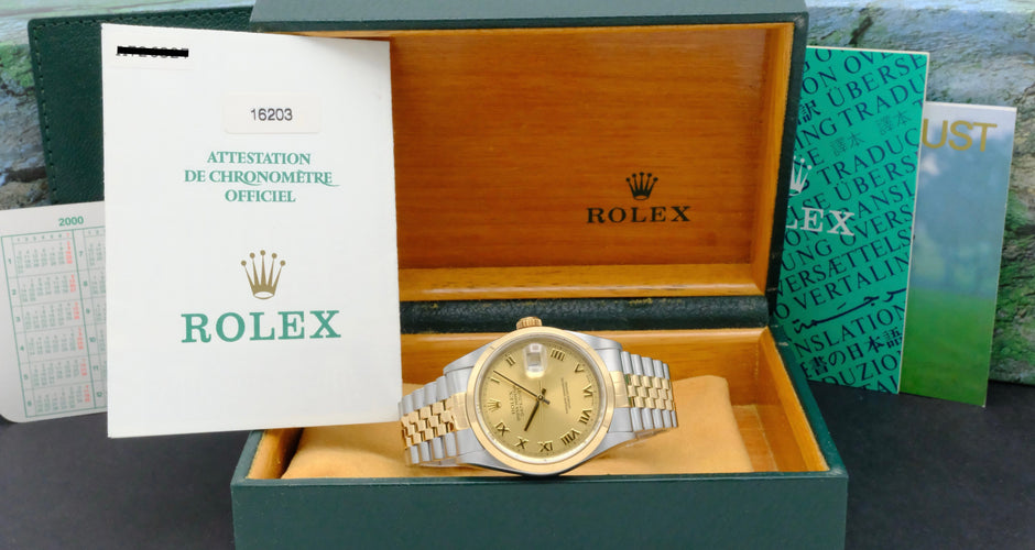 Montre Rolex Datejust - Montre automatique 16203 en or/acier 58 Facettes ROL/DJ1/1242