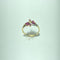 Bague motif floral en or jaune, rubis et diamants 58 Facettes 260122
