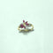 Bague motif floral en or jaune, rubis et diamants 58 Facettes 260122