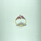 Bague motif floral en or jaune, rubis et diamants 58 Facettes 260122