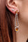 Haute joaillerie italienne - Boucles d'oreilles diamants et topazes 58 Facettes