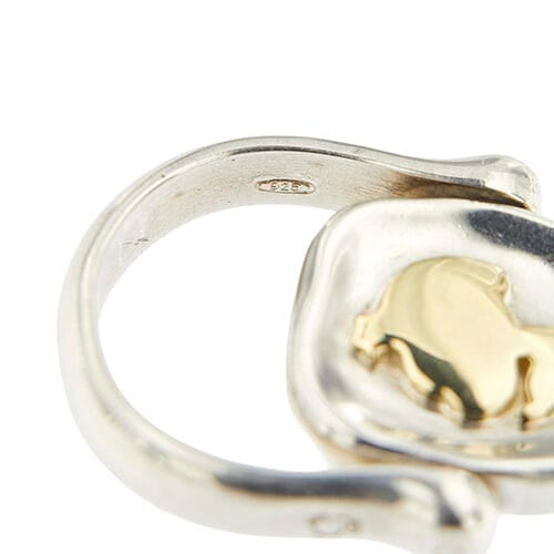 Bague 51 Dodo - Bague tournante animalier en argent et or jaune 58 Facettes 19394
