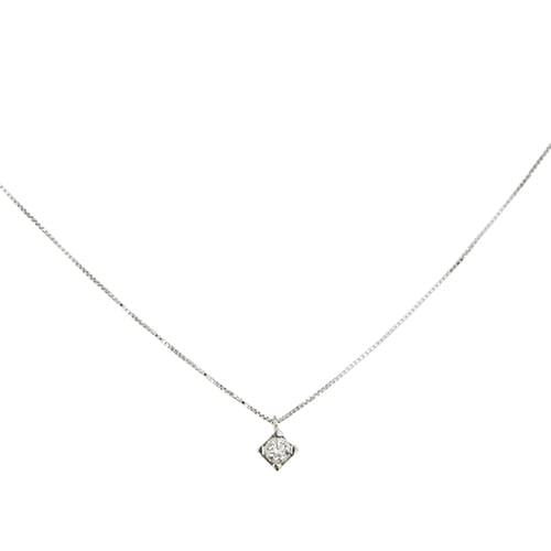 Collier point lumière en or blanc et diamant 0,24 ct 58 Facettes 39095